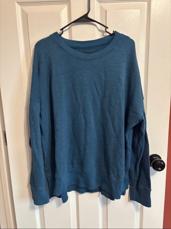 Time and Tru Sweaters - Time and Tru Teal Crewneck Pullover Sweater
